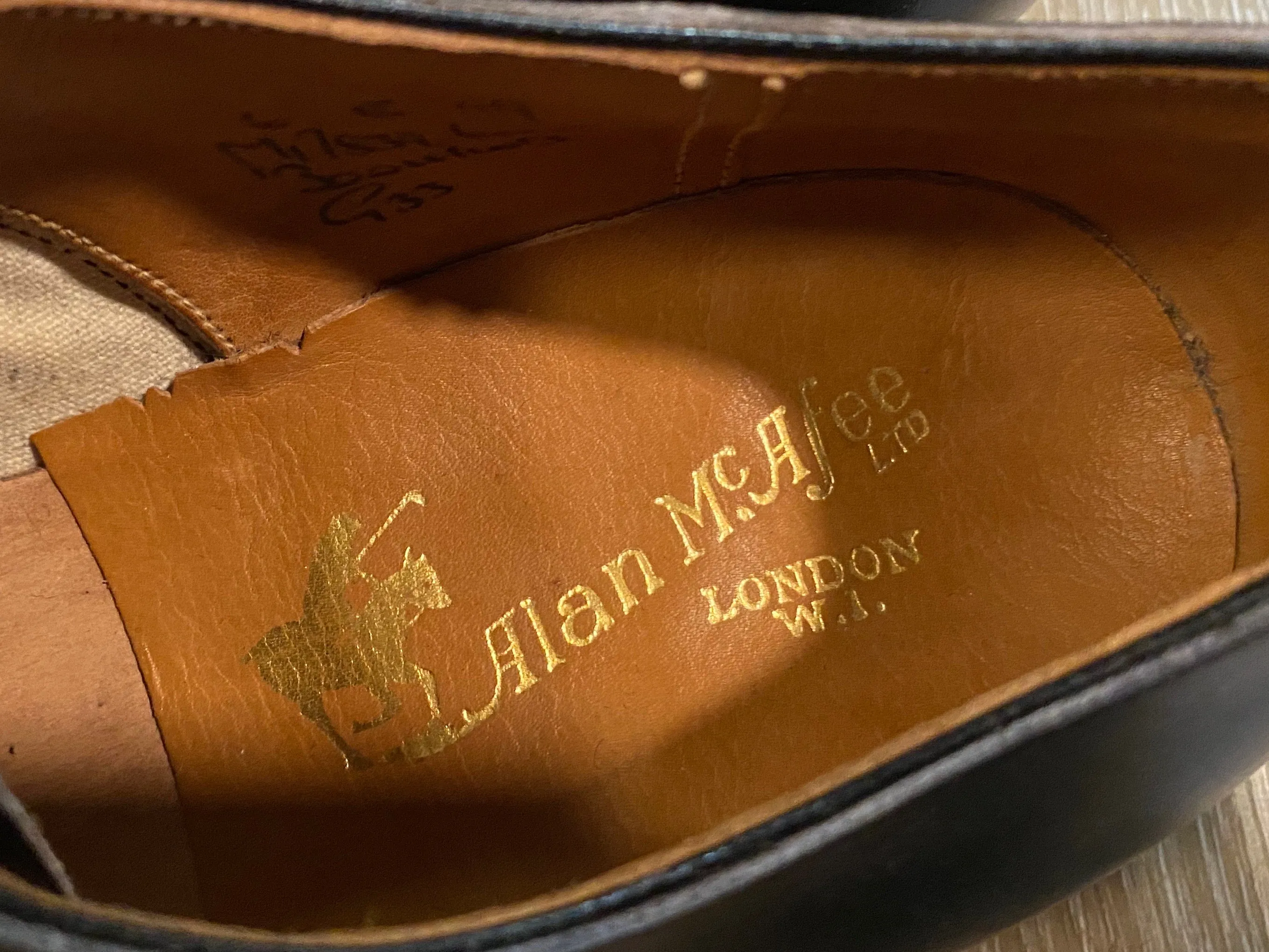 Alan McAfee Oxford Shoes 6M 38/39 (England), SOLD