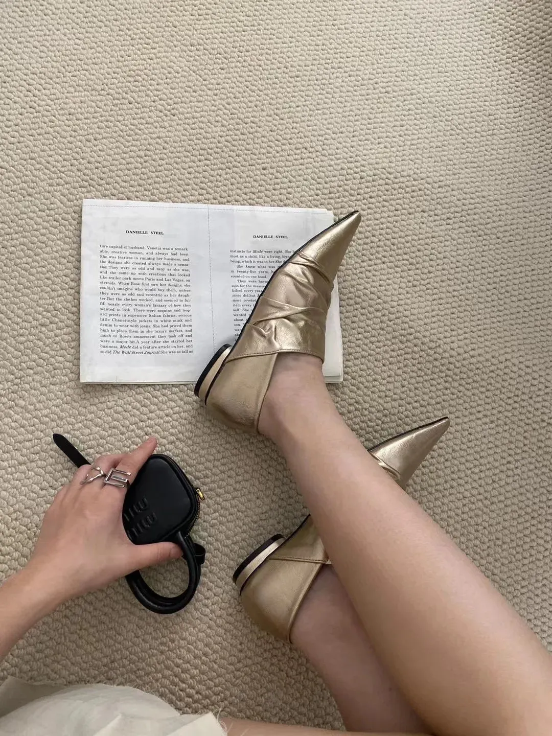 binfenxie  -  Fashion Women Pointed Toe Flats Loafers Black Silver Gold Slip On Party Pumps Casual Outside Mules Dance Shoes Mary Janes 35-39
