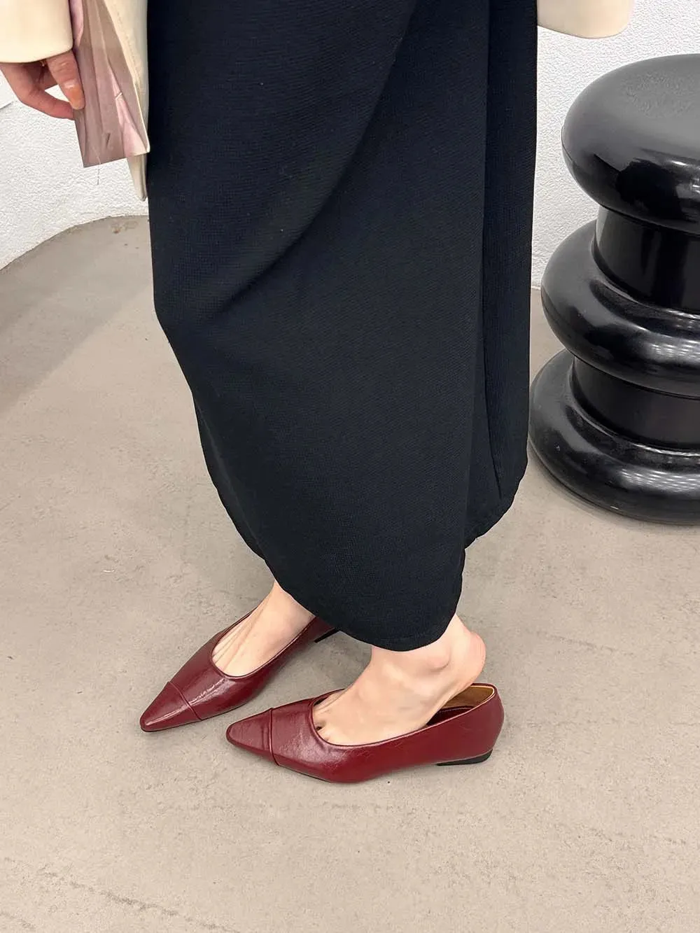 binfenxie  -  Pointed Toe Women Flats Loafers 2024 New Arrivals Black Brown Beige Red Autumn Dress Shoes Woman Party Loafers Mules Size 35-39