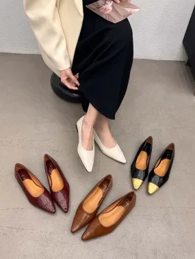 binfenxie  -  Pointed Toe Women Flats Loafers 2024 New Arrivals Black Brown Beige Red Autumn Dress Shoes Woman Party Loafers Mules Size 35-39