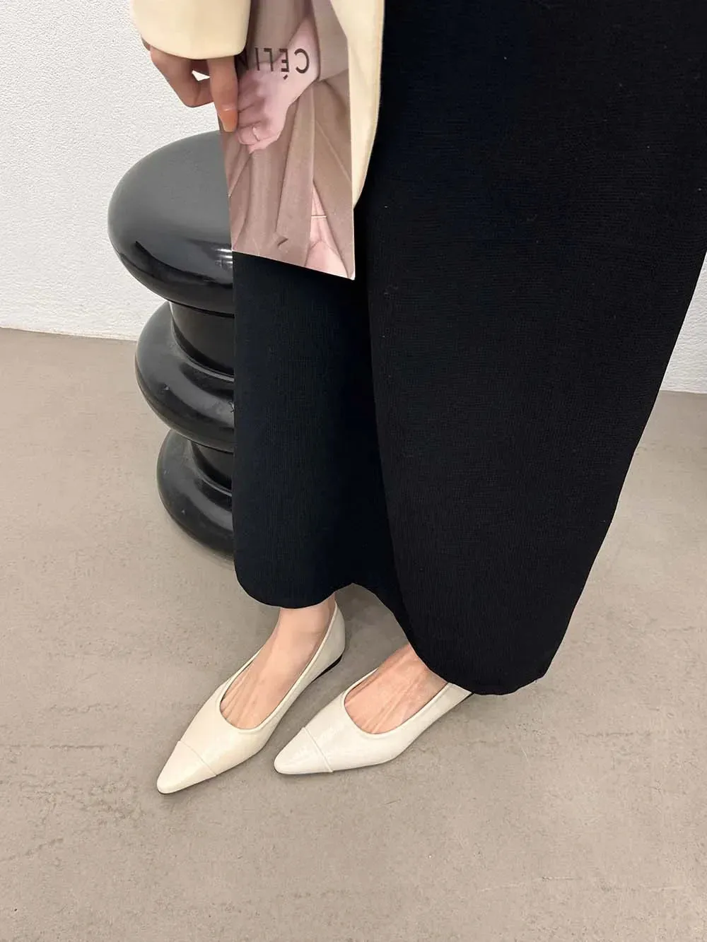 binfenxie  -  Pointed Toe Women Flats Loafers 2024 New Arrivals Black Brown Beige Red Autumn Dress Shoes Woman Party Loafers Mules Size 35-39