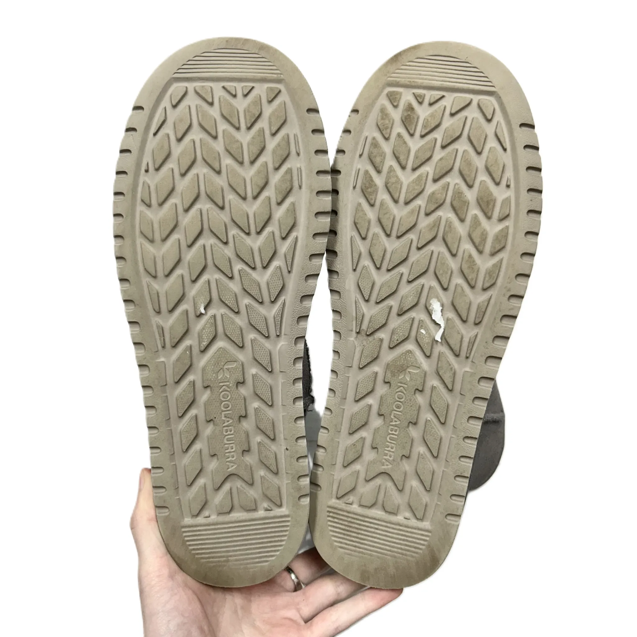 Boots Mid-calf Flats By Koolaburra By Ugg In Grey, Size: 10