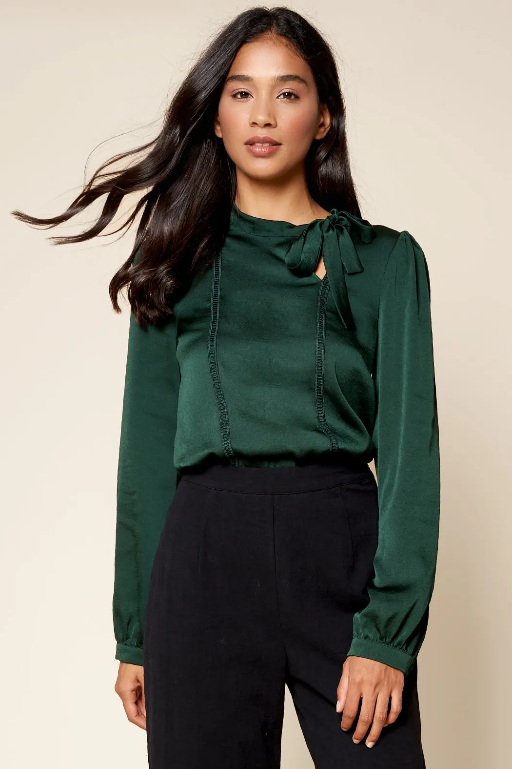 Clocking In Satin Top