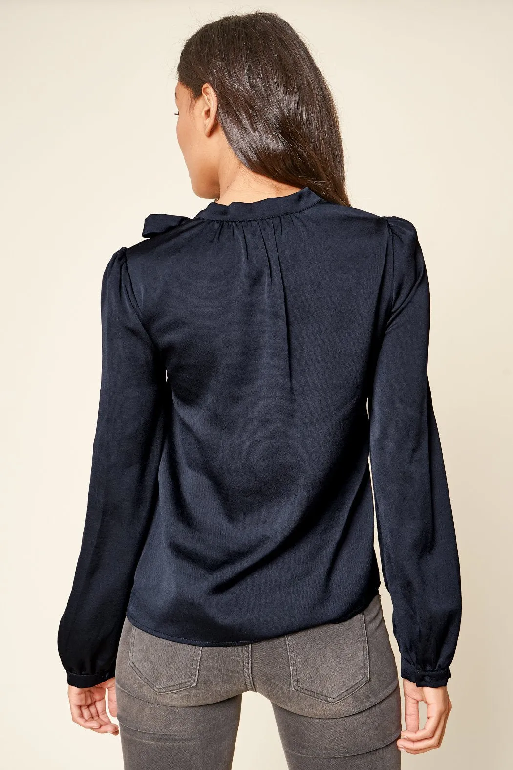 Clocking In Satin Top