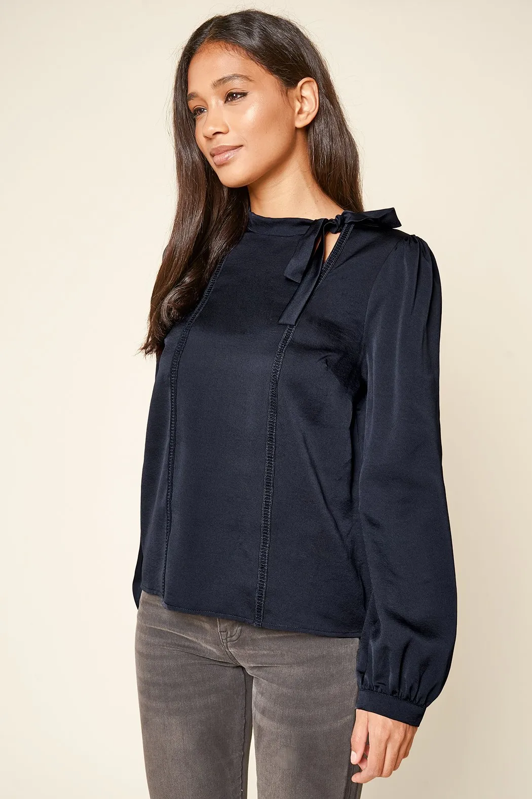 Clocking In Satin Top