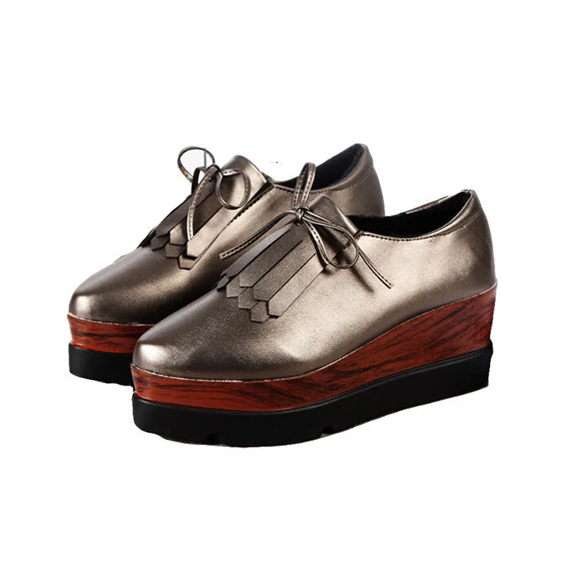 Fashion British Style Women's Platform Flats