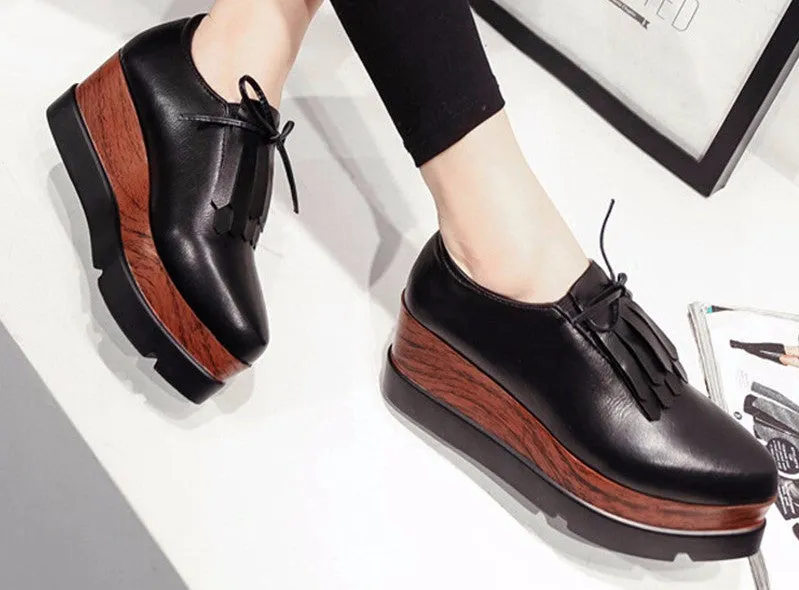 Fashion British Style Women's Platform Flats