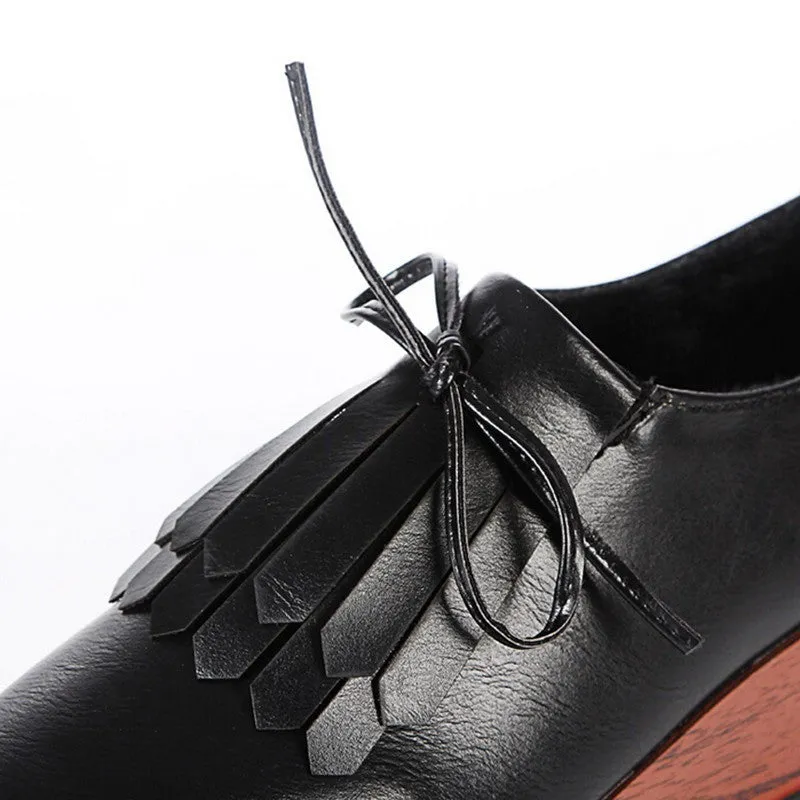 Fashion British Style Women's Platform Flats