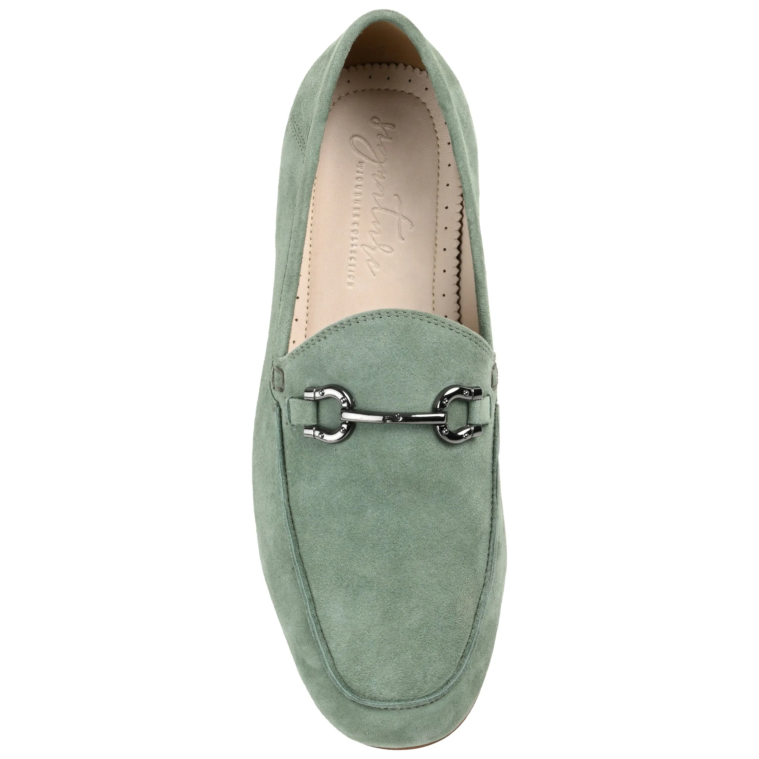 GIIA HORSE BIT LOAFER FLATS IN SUEDE