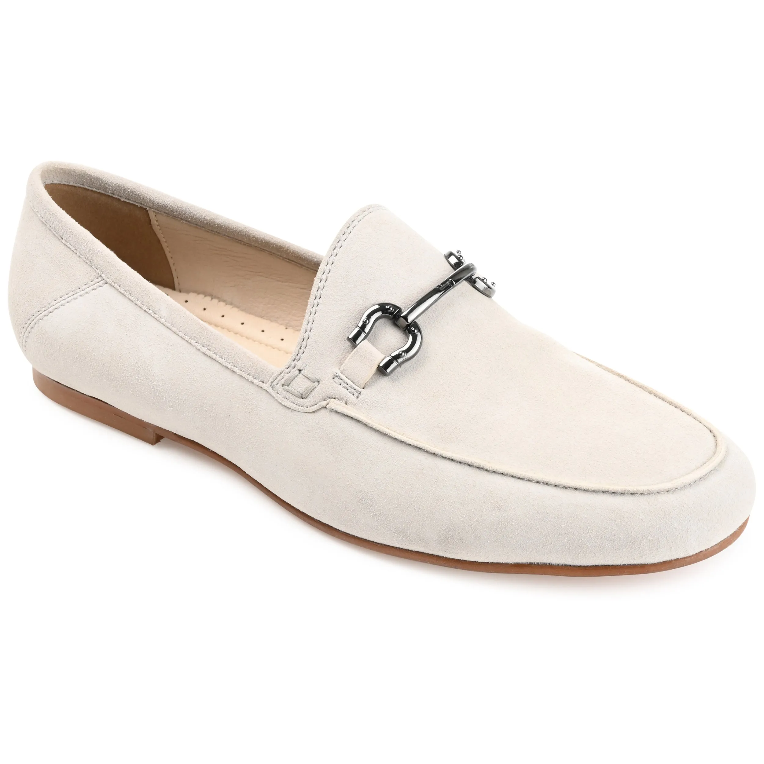 GIIA HORSE BIT LOAFER FLATS IN SUEDE