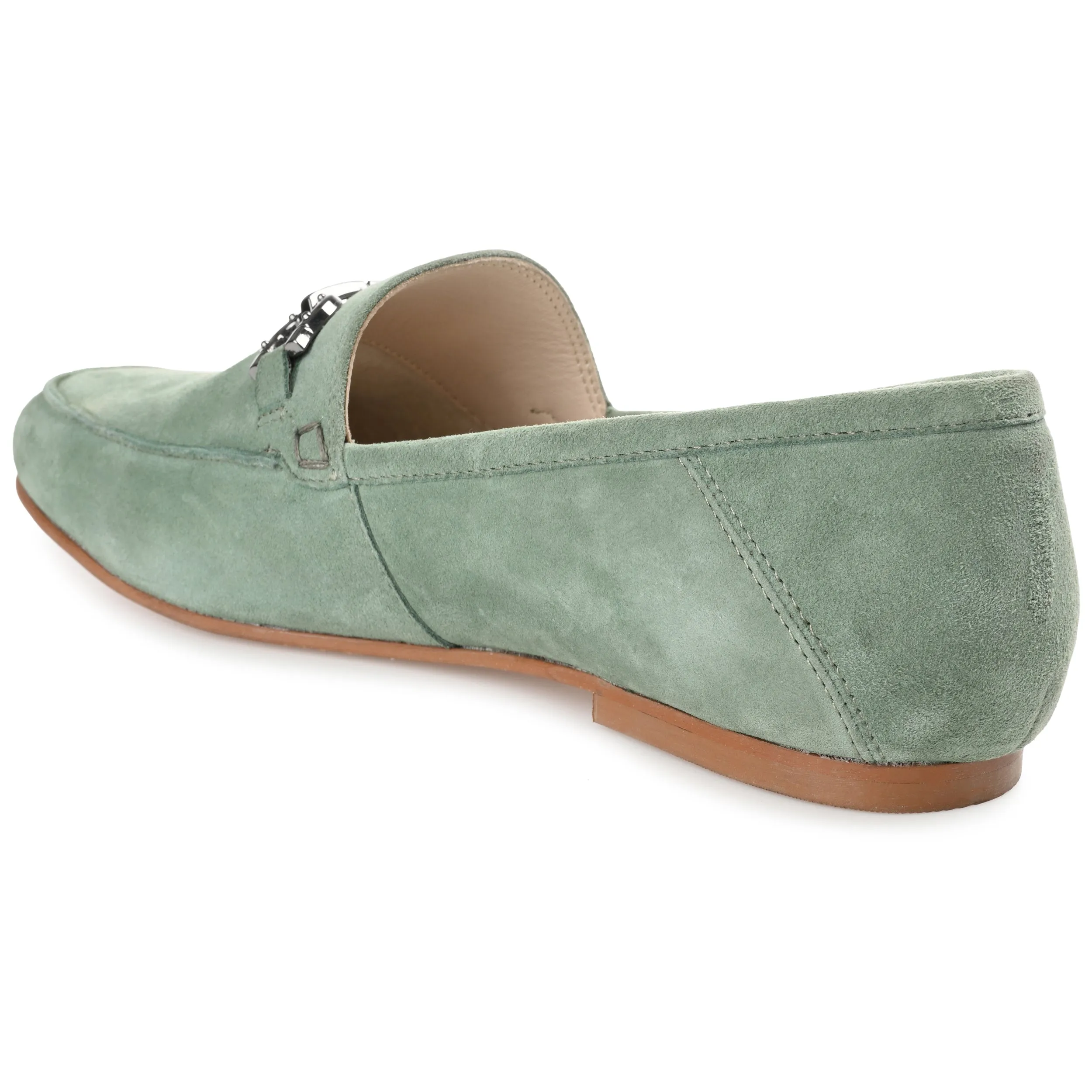 GIIA HORSE BIT LOAFER FLATS IN SUEDE