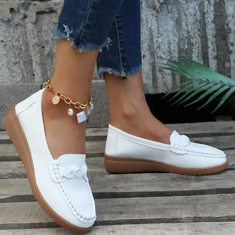 Ladies Fashion Low Top Flats Loafers