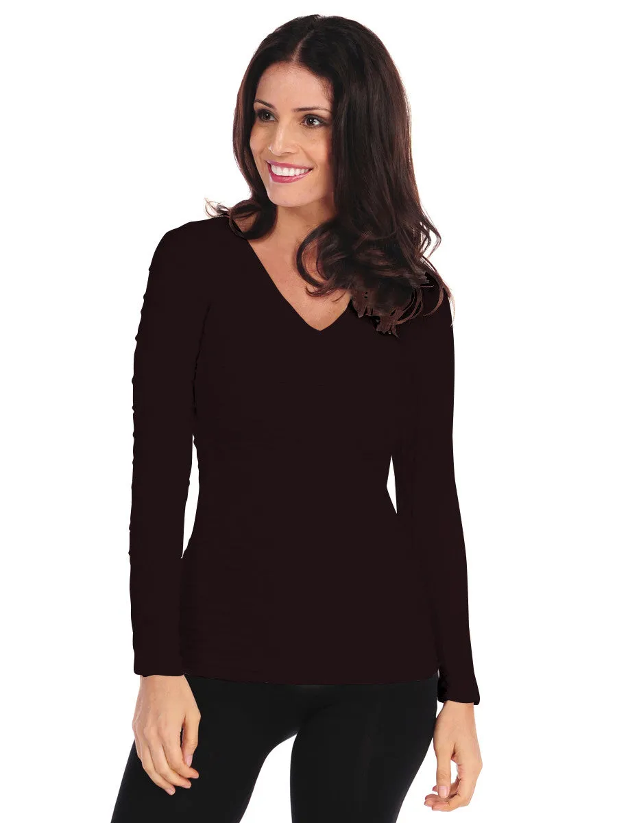 Long Sleeve Lattice V-Neck (28VLS)