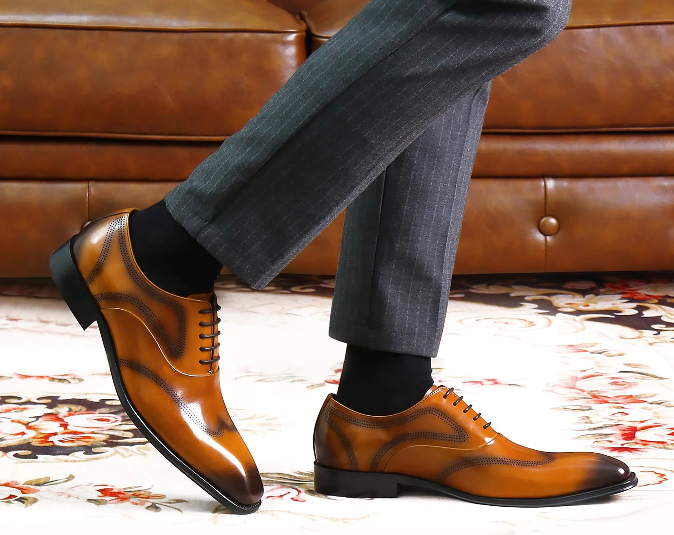 Men's Formal Plain Toe Leather Oxfords