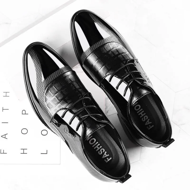 Men's Pointed Toe Lace Up Business Shoes
