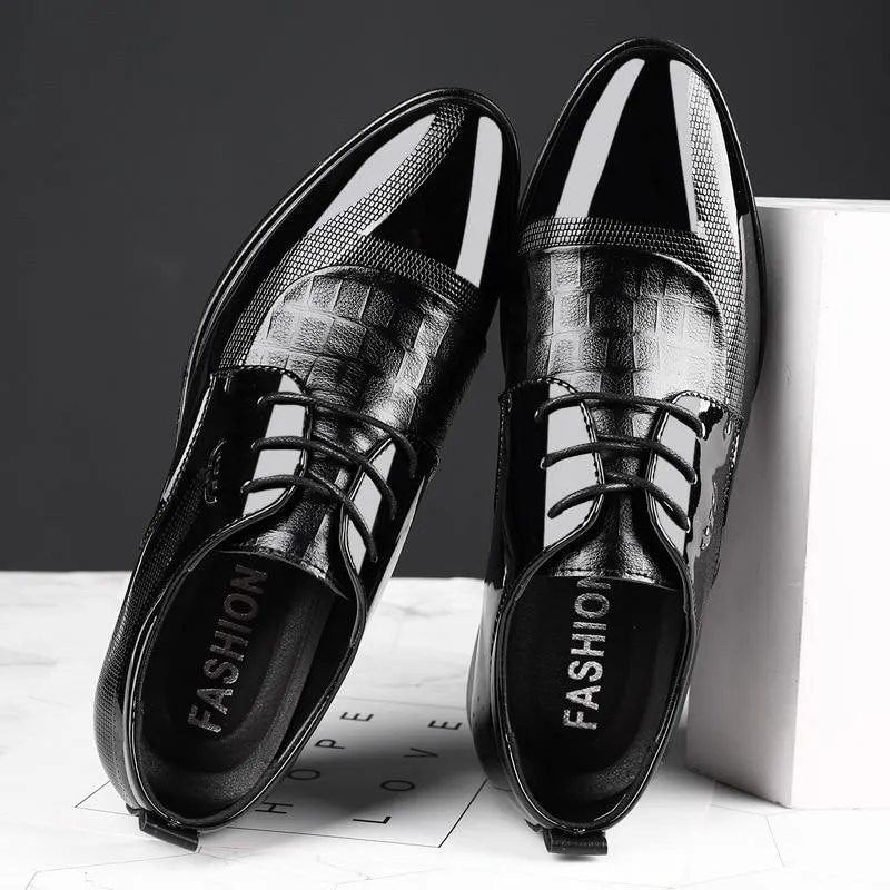 Men's Pointed Toe Lace Up Business Shoes