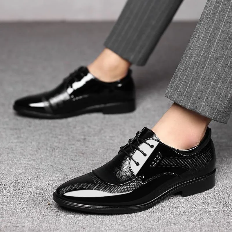 Men's Pointed Toe Lace Up Business Shoes