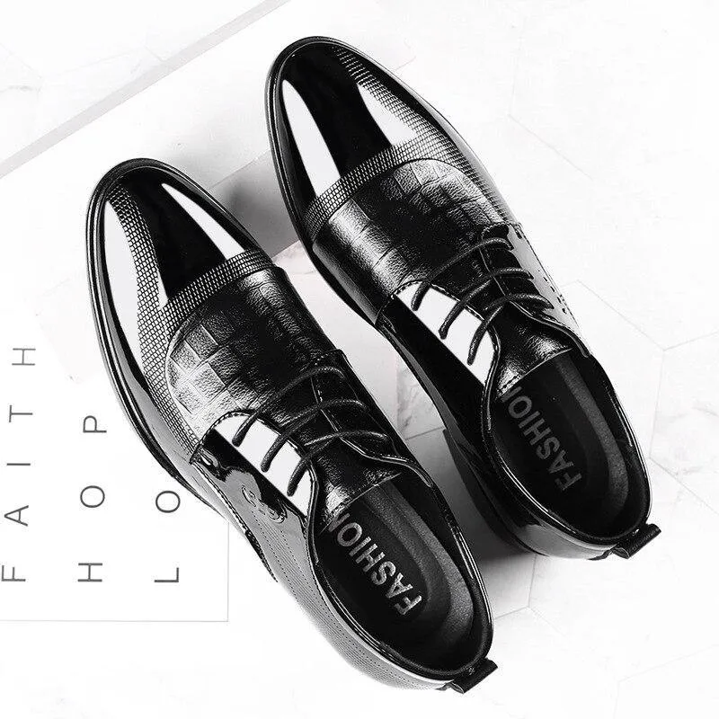 Men's Pointed Toe Lace Up Business Shoes