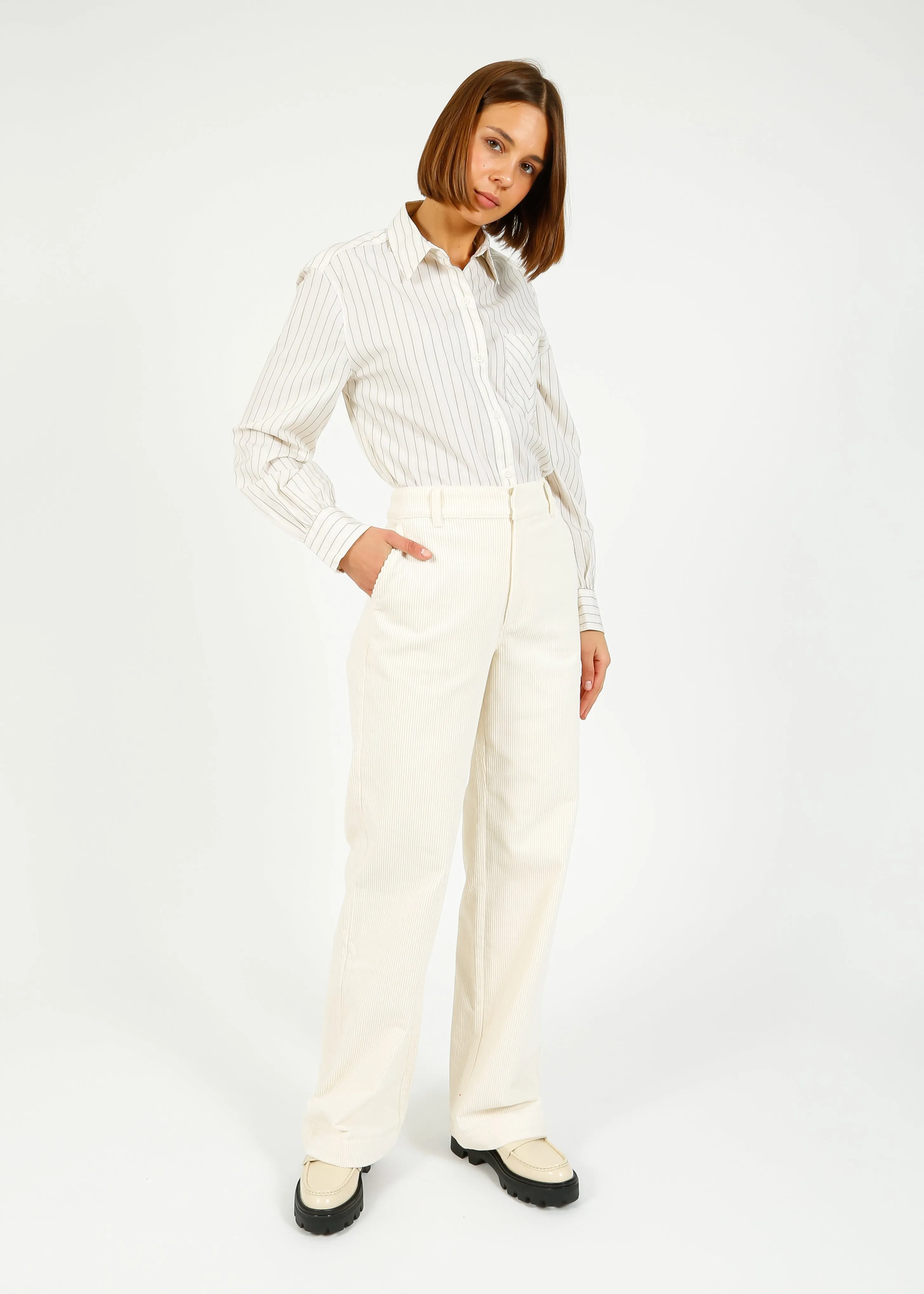 PAIGE Danielle Trouser in Ivory
