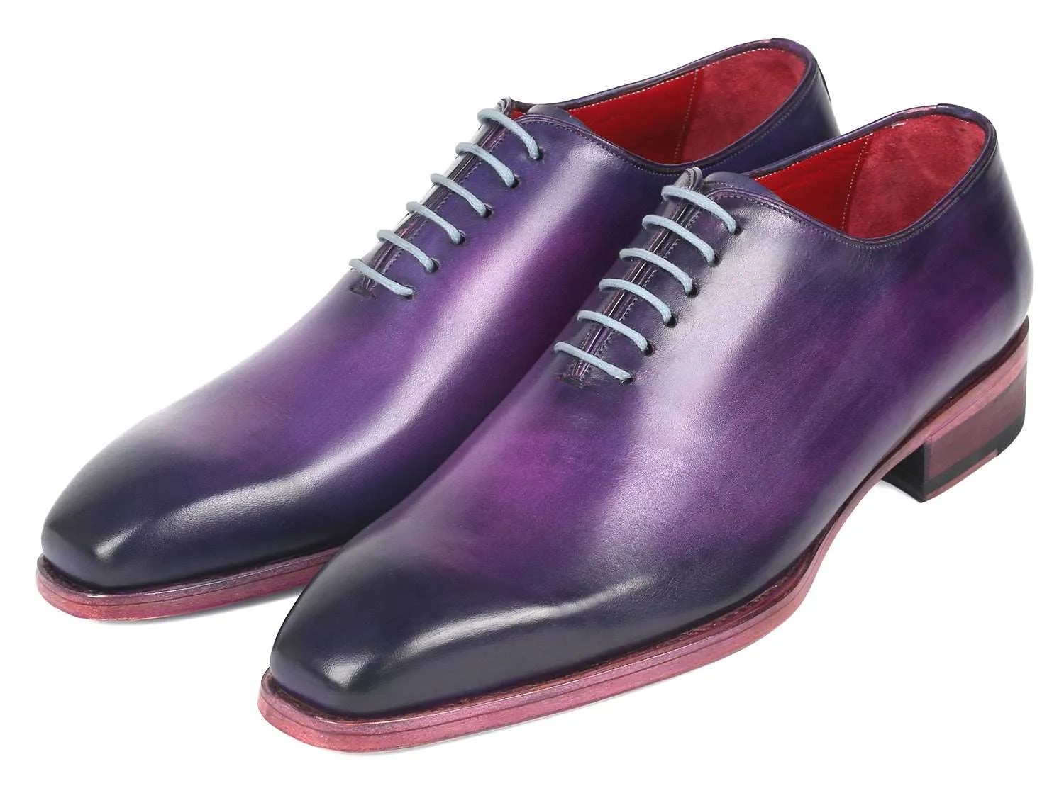 Paul Parkman Purple Hand-Painted Oxfords