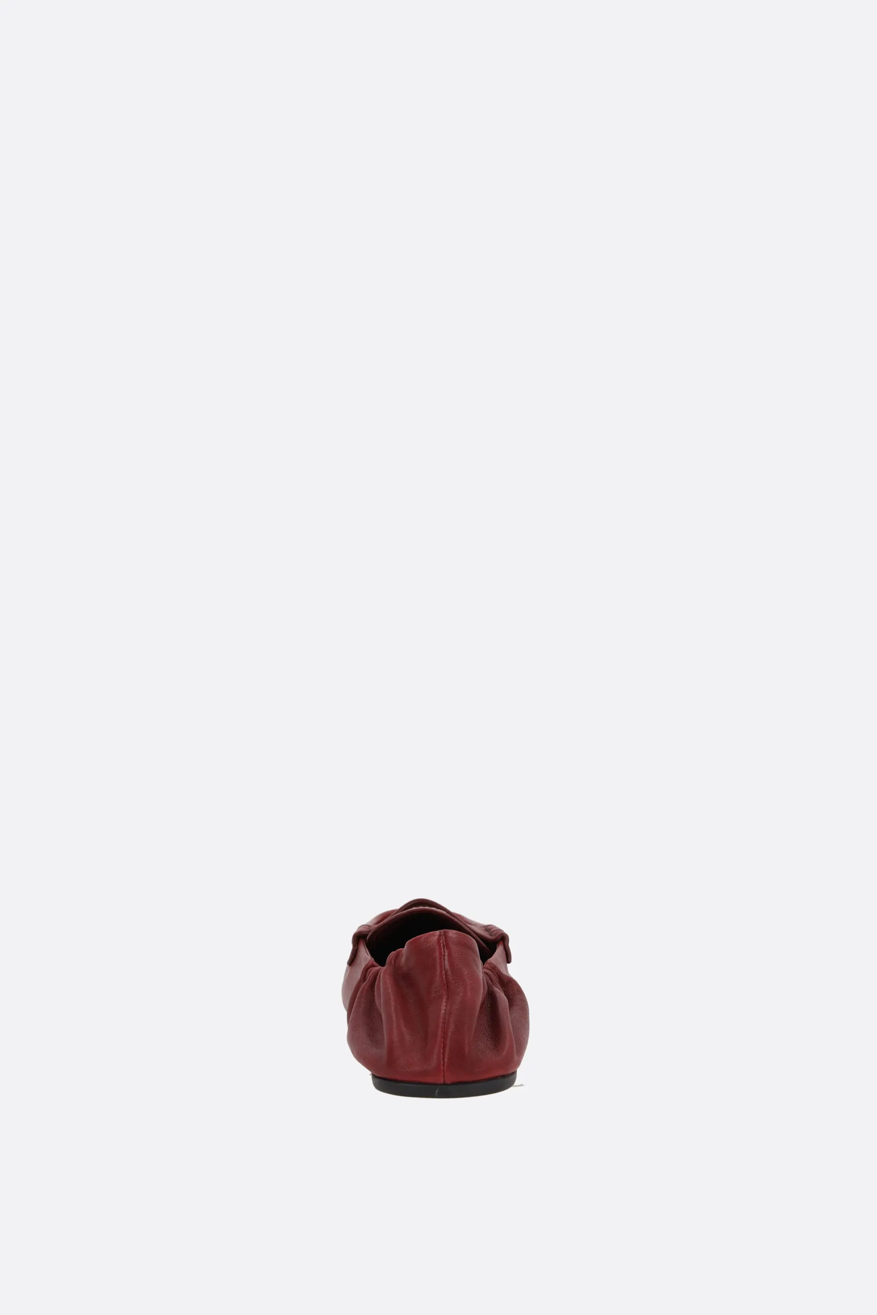 Square-Toe Nappa Leather Loafers
