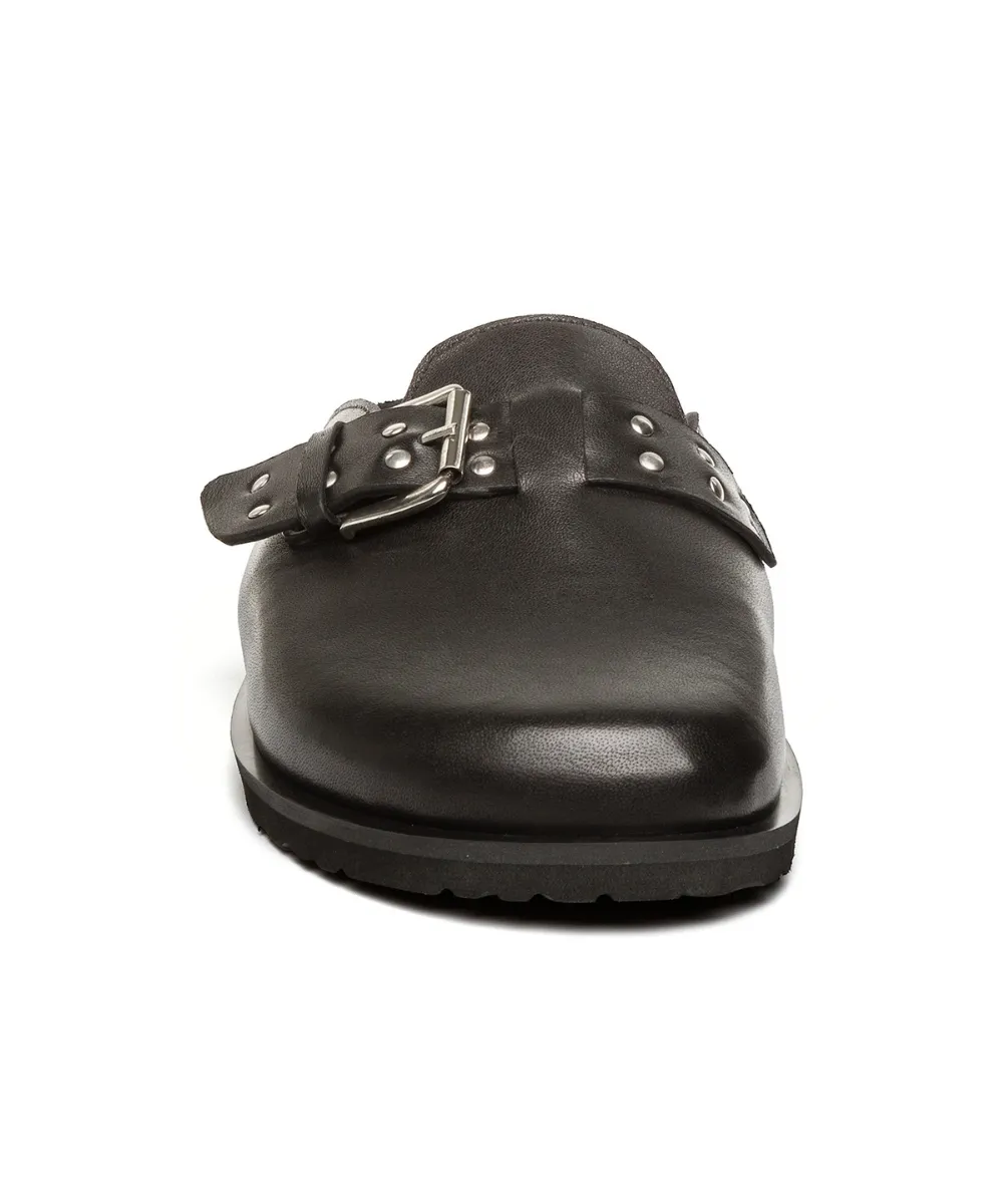 STEVE MADDEN EVERGREEN LEATHER MULES