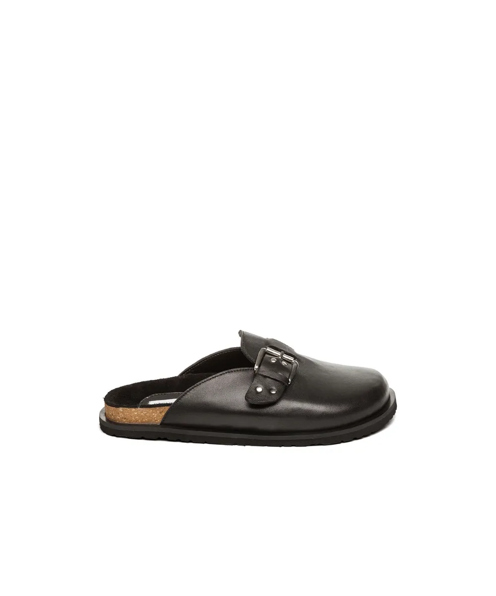 STEVE MADDEN EVERGREEN LEATHER MULES