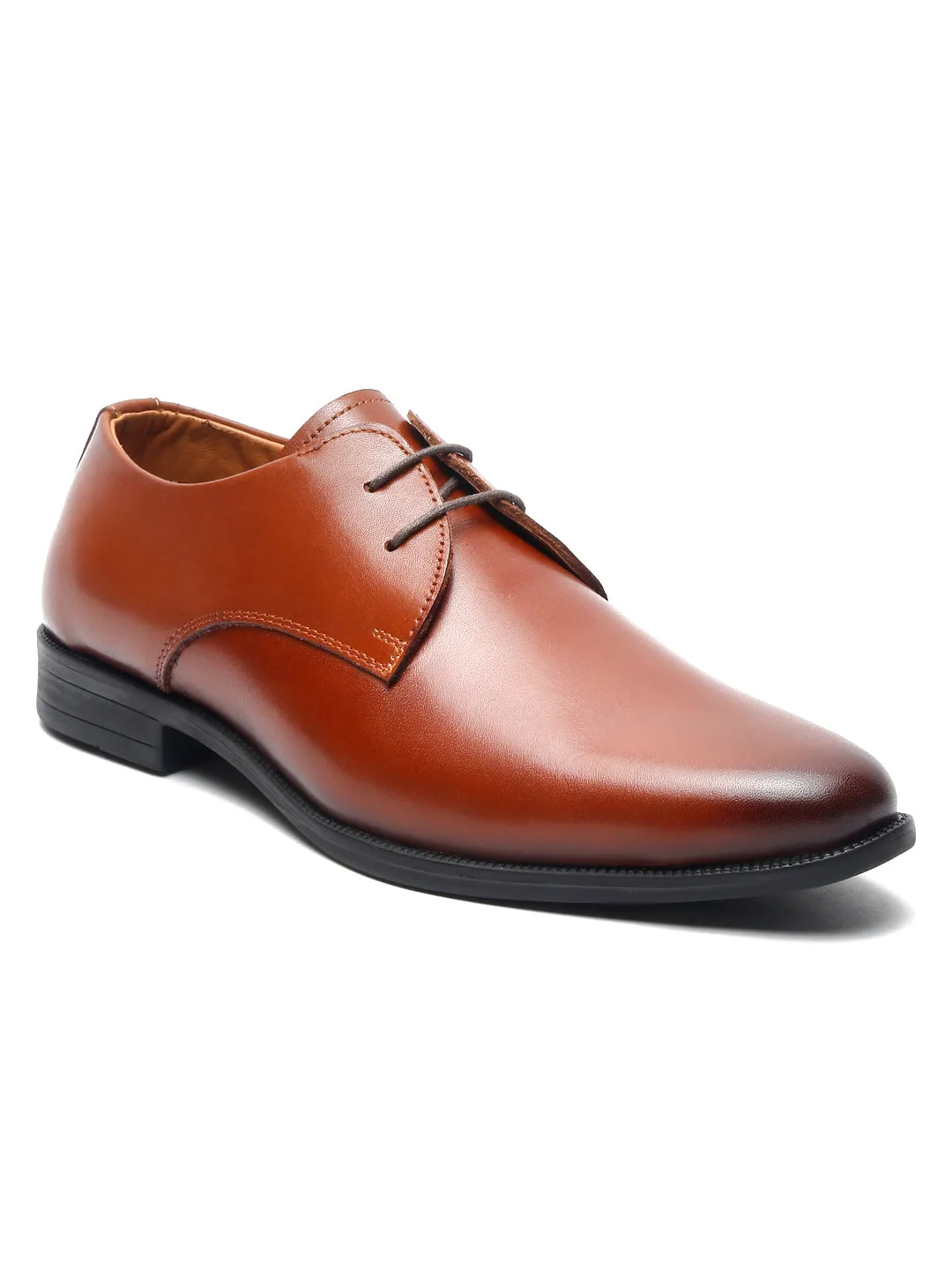 Teakwood Leather Men Solid Brown Derbys