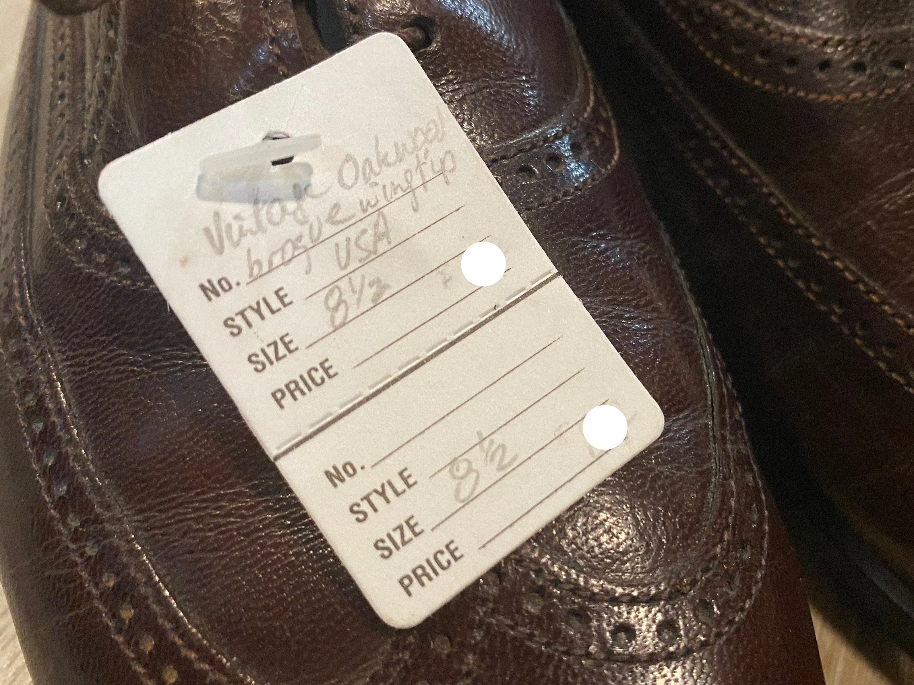 Wingtip Oakwoods Oxford Shoes 8.5M 41/42 (USA)