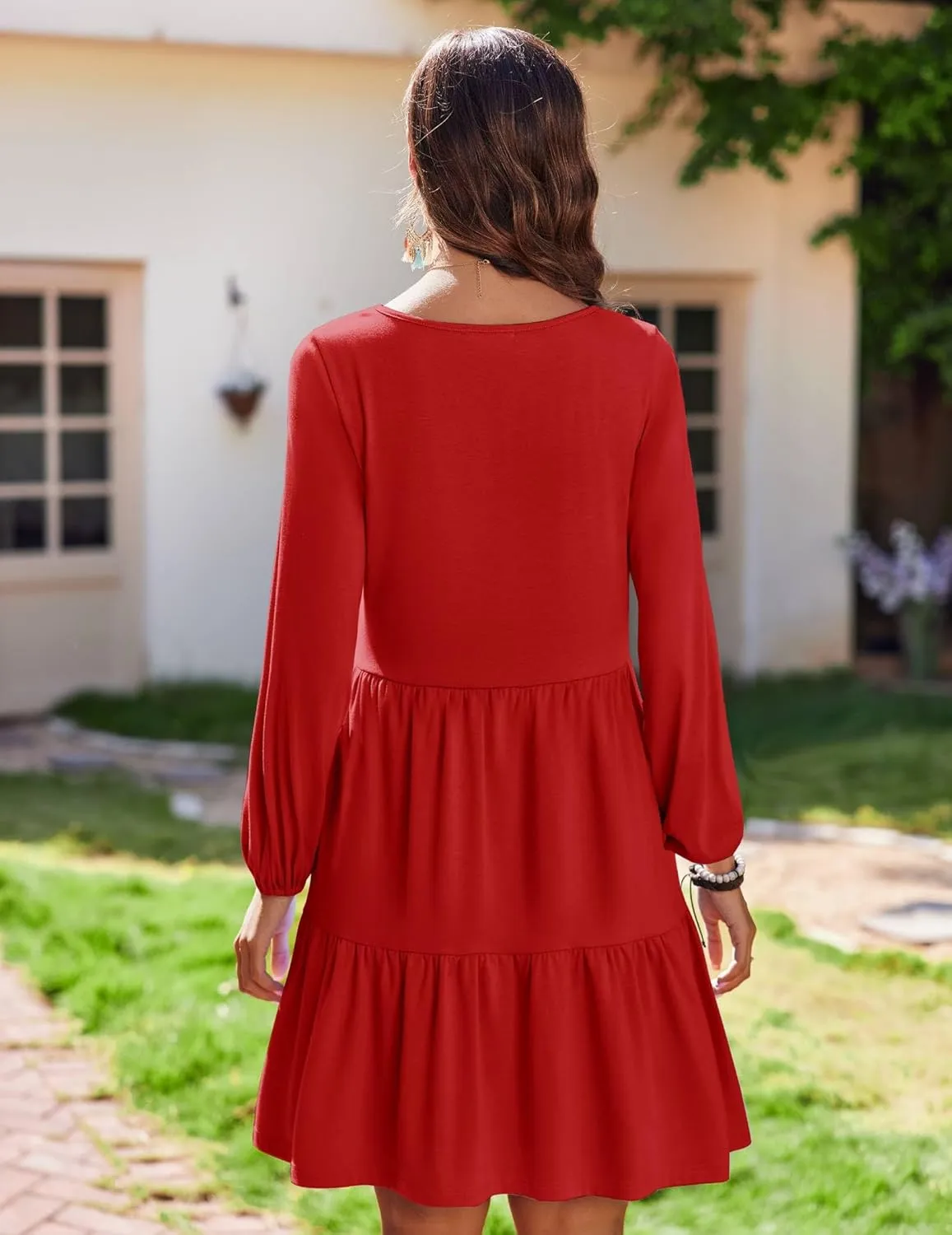 Zeagoo Women's Long-Sleeve V-Neck Winter Dress (DE Only)