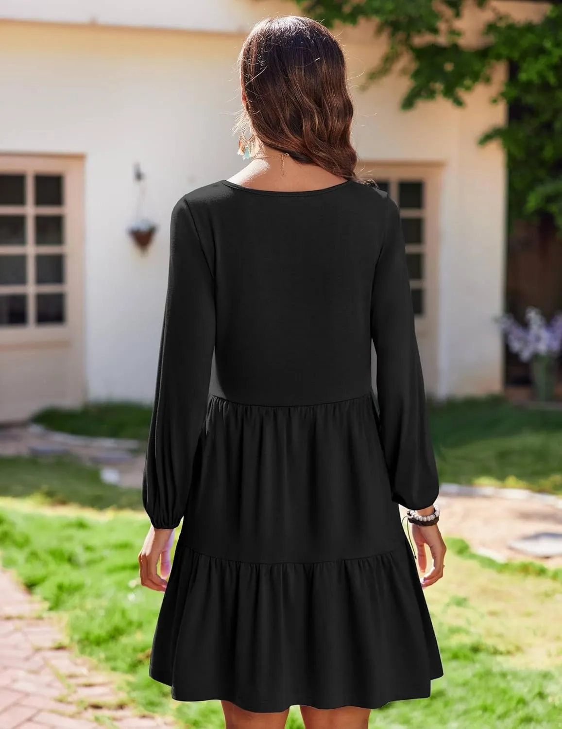 Zeagoo Women's Long-Sleeve V-Neck Winter Dress (DE Only)